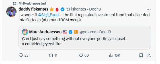 Fartcoin的10亿美元之路:机构早期布局或为推手,冷发酵铸造MEME新王