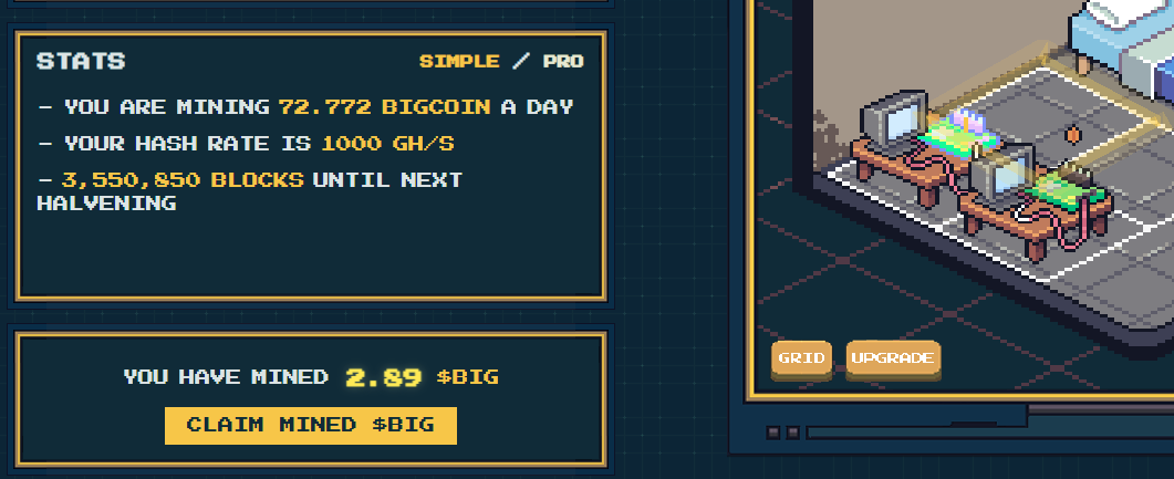 交互教程 | 两天破千万美元市值的挖矿链游BIGCOIN