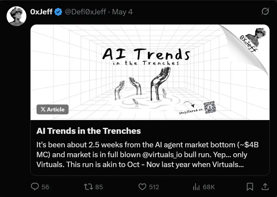 从Virtuals到FARTCOIN,如何布局下一波DeAI浪潮?