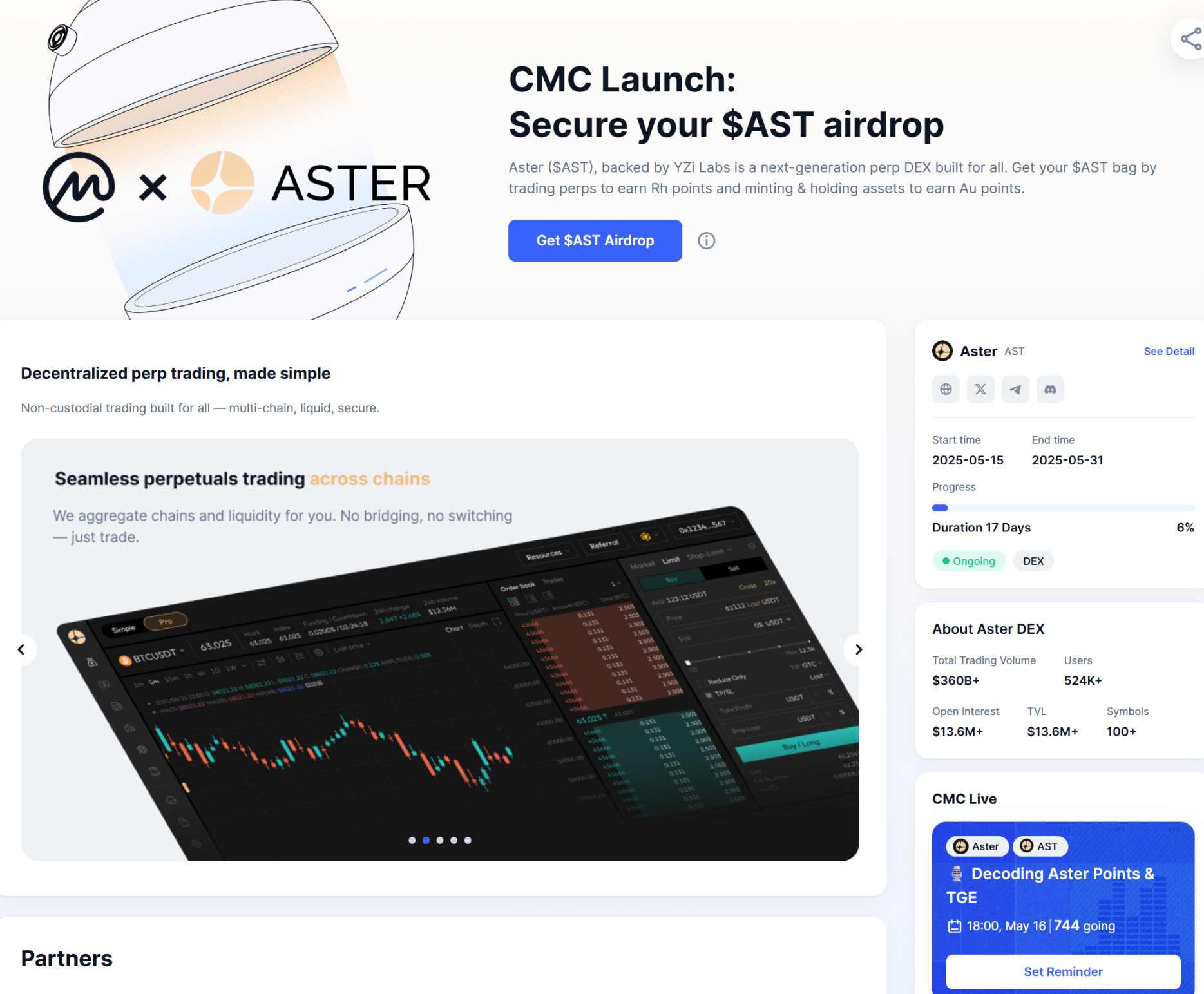 CMC上线Launch平台扩张边界，意欲打造新版Galxe