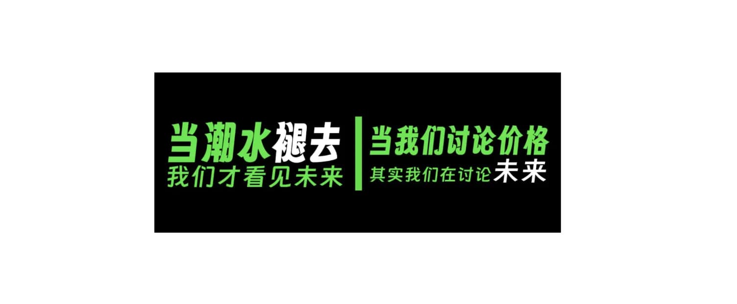 当潮水退去，我们才看见未来：当我们谈论价格时，我们其实在谈论未来